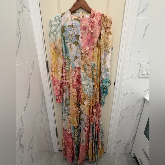 Zimmermann Dresses & Skirts - Zimmermann Pastel Floral Long Sleeve Dress
